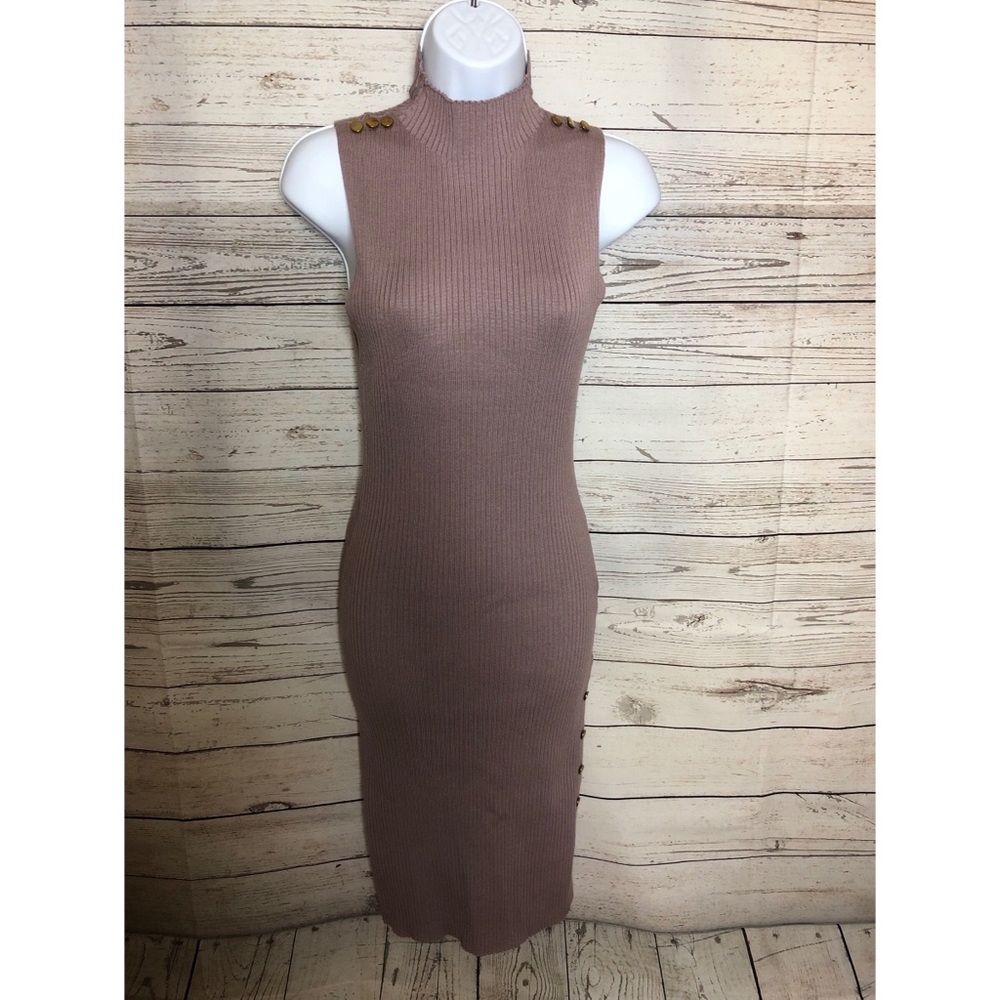 Midi Top Long Neck Dress Color purple Size Large